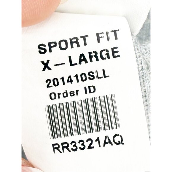 Threadwize Mens 100% Cotton Gray Polo LSV 1/4 Button Down Shirt Sz XL - Picture 8 of 9